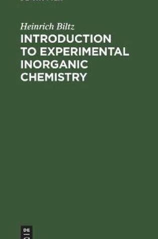 Cover of Introduction to Experimental Inorganic Chemistry