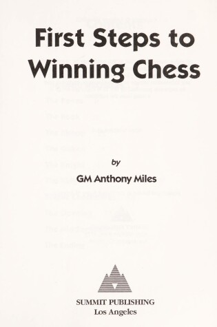 Cover of First Steps to Winning Chess