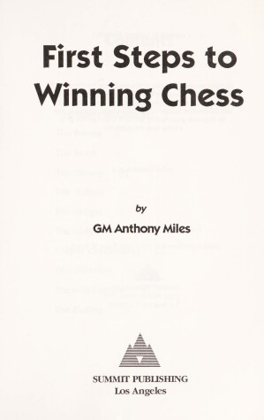 Book cover for First Steps to Winning Chess