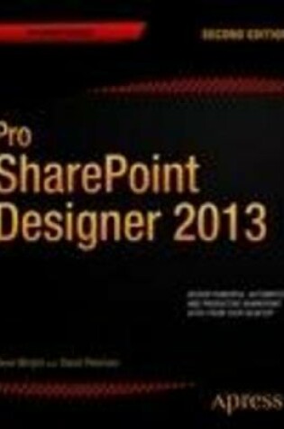 Cover of Pro SharePoint Designer 2013
