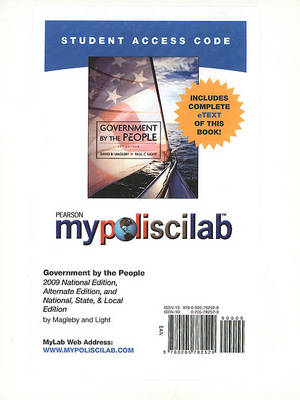 Book cover for MyLab Political Science with Pearson eText -- Standalone Access Card -- for Government by The People