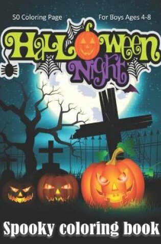 Cover of Halloween Night, Spooky Coloring Book