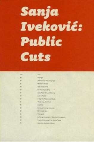 Cover of Sanja Ivekovic: Public Cuts