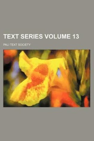 Cover of Text Series Volume 13