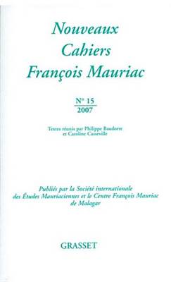 Book cover for Nouveaux Cahiers Francois Mauriac N15