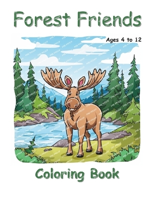 Book cover for Forest Friends Coloring Book