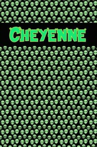 Cover of 120 Page Handwriting Practice Book with Green Alien Cover Cheyenne