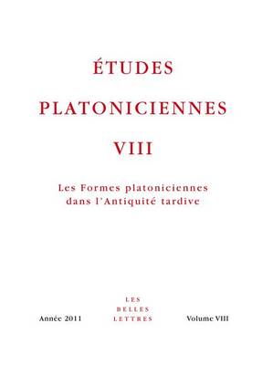 Cover of Etudes Platoniciennes VIII