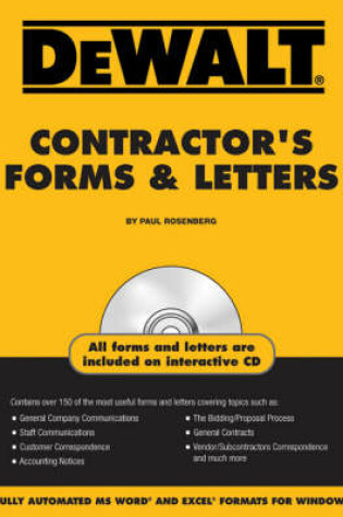 Cover of Dewalt Contractor's Forms & Letters