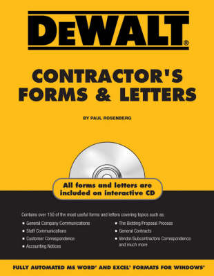 Cover of Dewalt Contractor's Forms & Letters