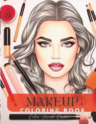 Book cover for Model face makeup coloring book