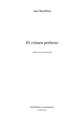 Cover of El Crimen Perfecto