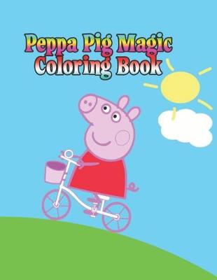 Book cover for peppa pig magic coloring book