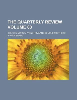 Book cover for The Quarterly Review Volume 83