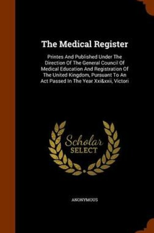 Cover of The Medical Register