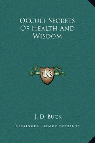Cover of Occult Secrets of Health and Wisdom