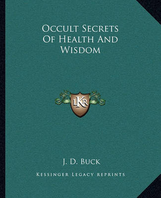 Book cover for Occult Secrets of Health and Wisdom