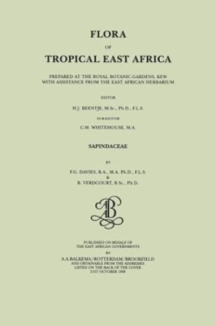 Cover of Flora of Tropical East Africa - Sapindaceae (1998)