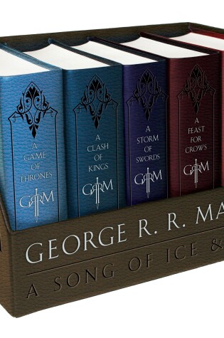 Cover of George R. R. Martin's A Game of Thrones Leather-Cloth Boxed Set (Song of Ice and Fire Series)