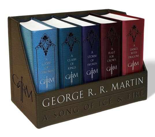 Book cover for George R. R. Martin's A Game of Thrones Leather-Cloth Boxed Set (Song of Ice and Fire Series)