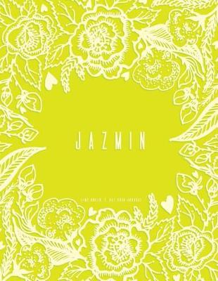 Book cover for Jazmin - Lime Green Dot Grid Journal