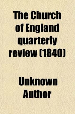 Cover of The Church of England Quarterly Review (Volume 9)