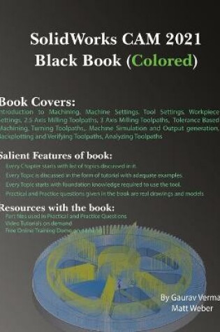 Cover of SolidWorks CAM 2021 Black Book (Colored)