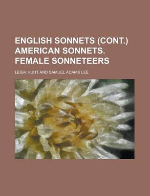 Book cover for English Sonnets (Cont.) American Sonnets. Female Sonneteers