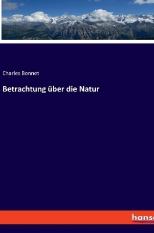 Cover of Betrachtung �ber die Natur