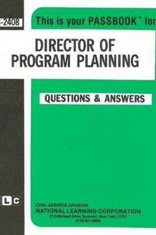 Cover of Director of Program Planning