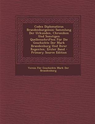 Book cover for Codex Diplomaticus Brandenburgensis
