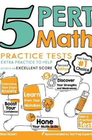 Cover of 5 PERT Math Practice Tests