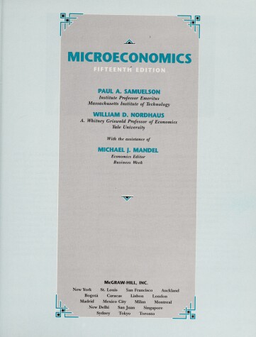 Book cover for Microeconomics