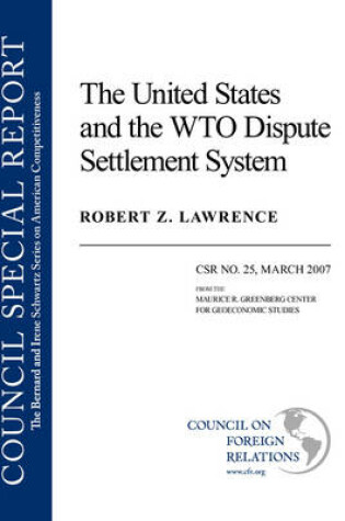 Cover of The United States and the WTO Dispute System