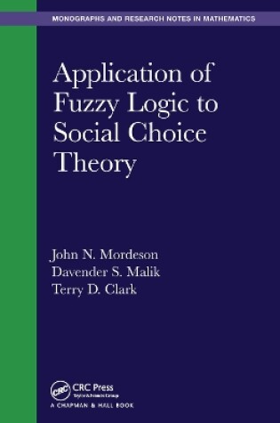 Cover of Application of Fuzzy Logic to Social Choice Theory