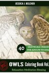 Book cover for Owls Coloring book for Adults Relaxation Vol.1 Meditation Blessing 40 Drawing