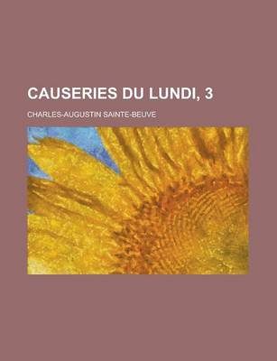 Book cover for Causeries Du Lundi, 3