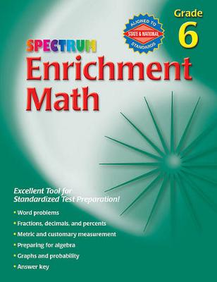 Book cover for Enrichment Math, Grade 6