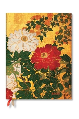 Cover of Natsu (Rinpa Florals) Ultra 12-month Vertical Softcover Flexi Dayplanner 2025 (Elastic Band Closure)