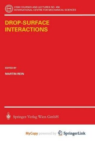 Cover of Drop-Surface Interactions