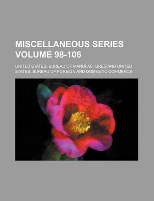 Book cover for Miscellaneous Series Volume 98-106