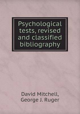 Book cover for Psychological tests, revised and classified bibliography