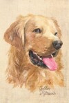 Book cover for Golden Retriever Dog Portrait Notebook