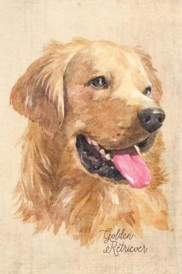Book cover for Golden Retriever Dog Portrait Notebook