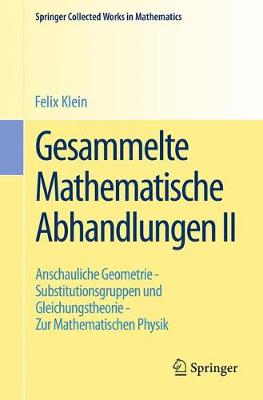 Book cover for Gesammelte Mathematische Abhandlungen II