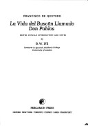 Cover of Vida del Buscon Llamado don Pablos