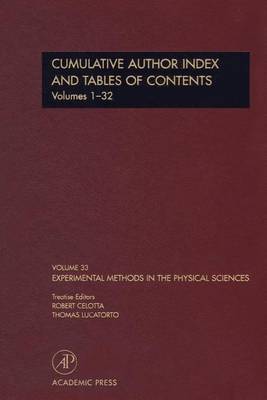 Cover of Cumulative Author Index and Tables of Contents Volumes1-32