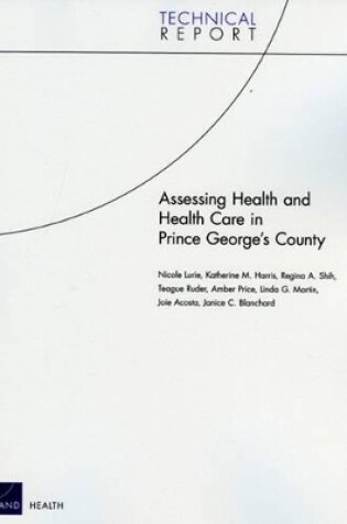 Cover of Assessing Health and Health Care in Prince George's County