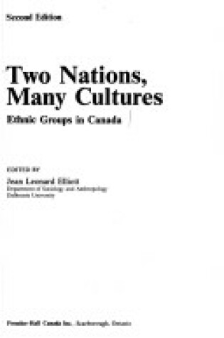 Cover of Two Nations, Many Cultures