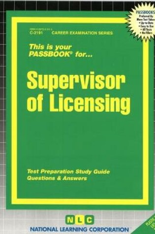 Cover of Supervisor of Licensing